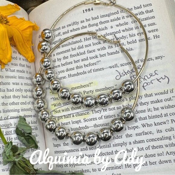 Alquimia Silver Hoop Earrings - Picture 1 of 1